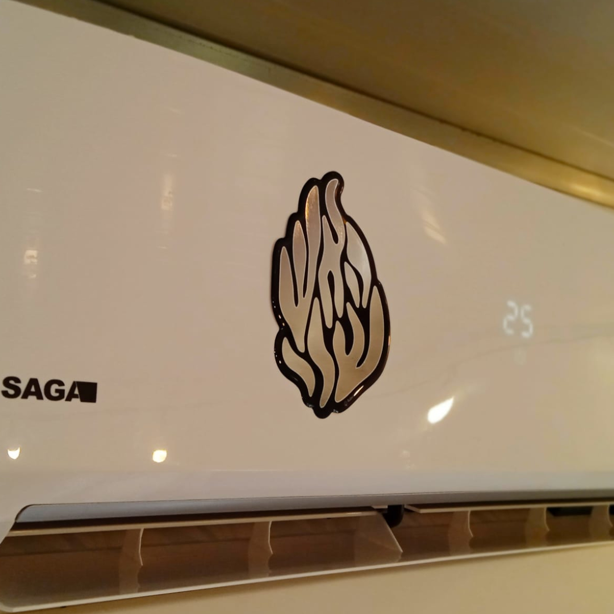 מדבקת האש שלי מכסף מיוחדות של רבי נחמן על מזגן